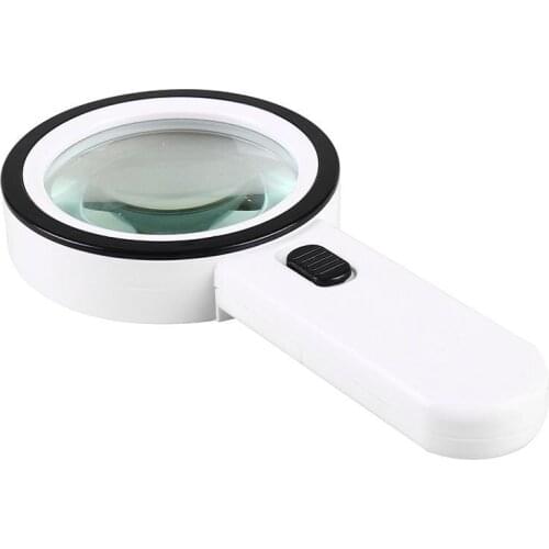 30 Times 12 Led Light Magnifying Glass Optical Glass High Magnification High-Definition Reading Maintenance Magnifying Glass