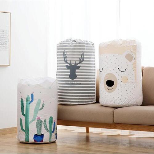Moisture-proof Large Foldable Drawstring Quilt Blanket Storage Bag Container