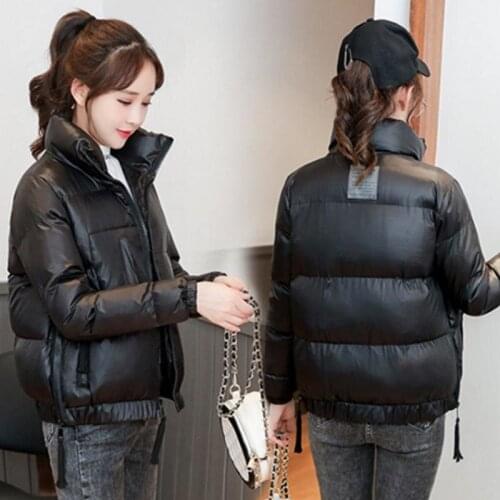 Net Red Bright Face Down Cotton Padded Jacket Womens Short Korean Loose Cotton Padded Jacket Bread Jacket Winter Student Cotton