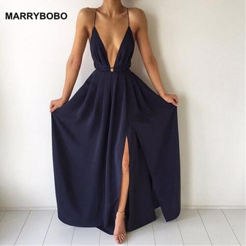 Summer Women Boho Long Maxi Dress Elegant Chiffon Party Dresses 2020 Sexy Deep V-Neck Spaghetti Strap Backless Sundress