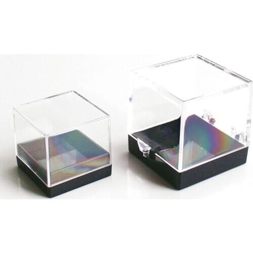 1PC Small Transparent Plastic Box Cube Candy Boxes Container Earring Box Jewelry Box Case for Jewelry display&packaging