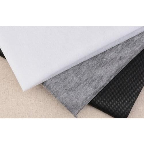 100cm Gray White Black Non-woven Fabric Interlinings & Linings Iron On Sewing Patchwork Adhesive Single-sided 25g / 45g ,1PC