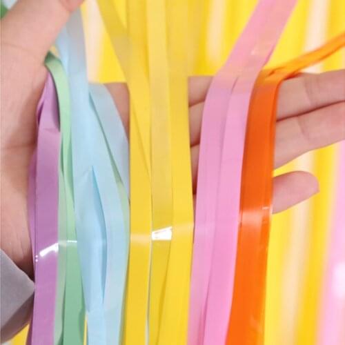 1x2m Fringe Curtain Photo Booth Macaron Color Wall Drapes Birthday Party Backdrop Wedding Supplies