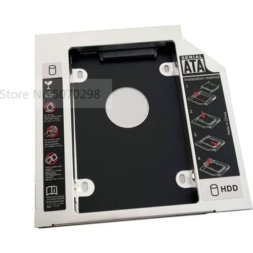 2nd 12.7mm SATA HDD SSD Hard Drive Optical bay Caddy Frame Enclosure Adapter for Dell Vostro 2420 SN-208BB