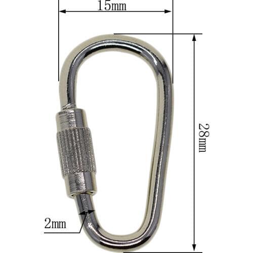 20 Pieces Mini Steel Screw Carabiners Climbing Carabiners Aluminum