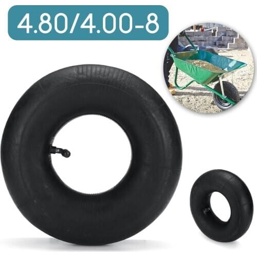 4.80/4.00-8 Trolley Pneumatic Wheel Inner Tube Rubber Bent/Straight Mouth Wheel Inner Tube for 2.50 x 8 inches Trolley Tires