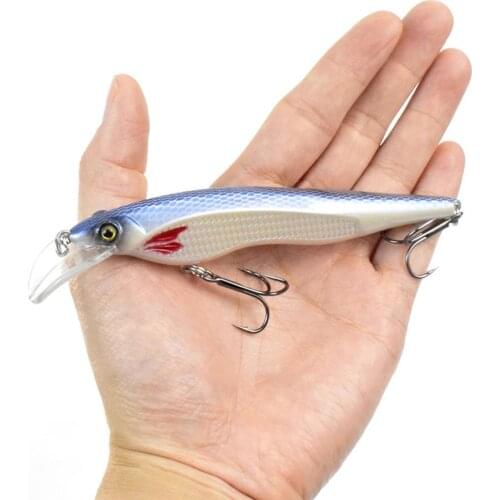 Attract Fish Colorful Fresh Salt Water 3D Eyes Crankbait Minnow Lures for Angling