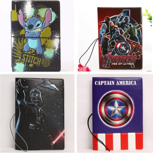 Disney Marvel Passport Case Baby Yoda Spiderman 3d Printed Card Holder Boys Girls Travel Ticket Document Protection Cover Wallet