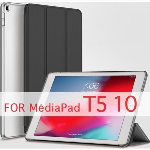 Tablet Case For Huawei MediaPad T5 10 AGS2-W09/L09/L03 10.1 inch Honor Play Pad5 Funda PC Back PU Leather Smart Cover Auto Sleep
