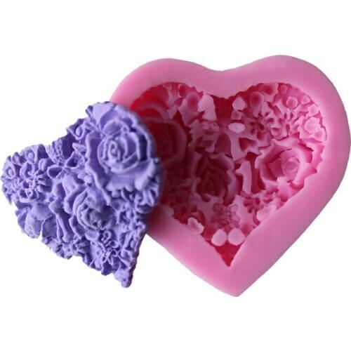 Baking DIY liquid silicone mold love turn sugar flower mold C108