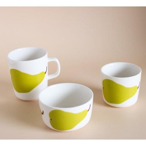 Under-glaze Colored Pear Ceramic Tableware/Cup/Mug/Pear Dessert Plate
