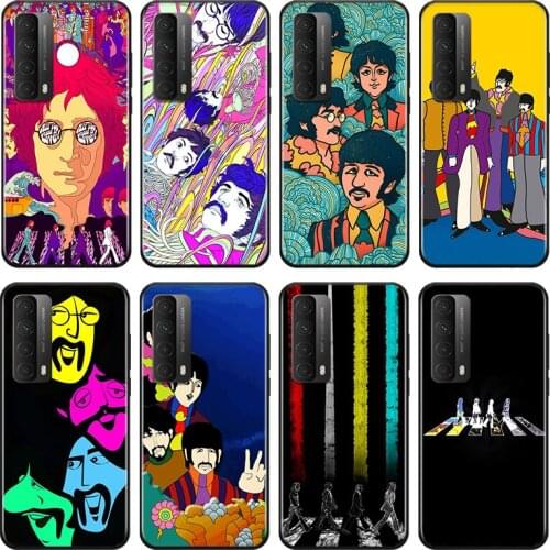 Classic Rock Band For Huawei Y9A Y9S Y9 Y8P Y8S Y7A Y7P Y7 Y6 Y6P Y6S Y5P Y5 Prime Pro 2019 2020 Black Soft Phone Case