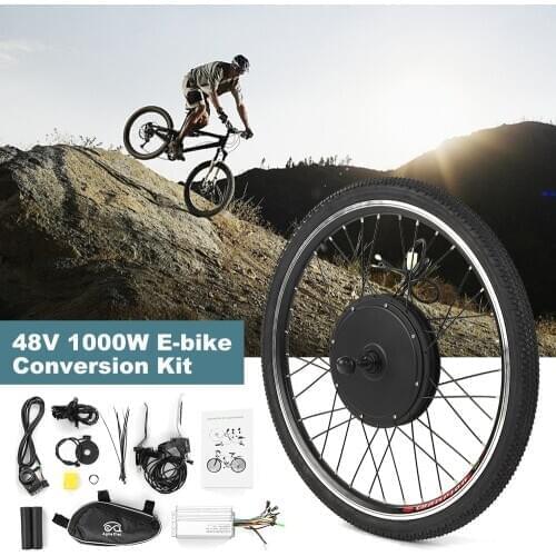26x1.75/27.5 x 1.75/ 29 x 1.5'' Electric Bike Conversion Kit Bike Rear Wheel Hub Motor Kit 48V 1000W Powerful E-Bike Motor Kit