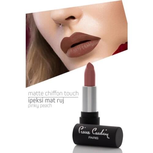 Cosmetic Lip Makeup Matte Chiffon Touch Lipstick Pinky Peach Gloss Waterproof Lips Velvet Volume Moisturizer Silky Beauty