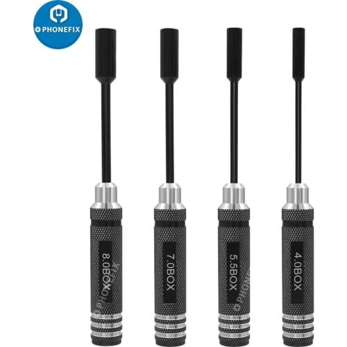 4pcs Hex Driver Set Hexagonal Head Nut Drivers 4.0/5.5/7.0/8.0mm Repair Tool Kit Socket Screwdriver for RC Quadcopter Helicopter