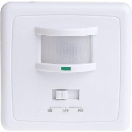 220-240V AC Wall Mounted 9m Automatic PIR Infrared LED Motion Sensor Switch 50Hz 1200W Sound and light control