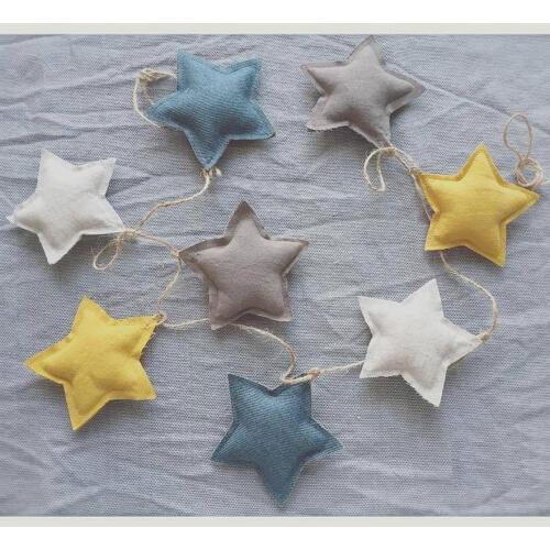5pc Moon Cloud Star Nice Non woven Garland Party HQ Dorm Hanging Wall Hotel Decoration Kids Bedroom Blue Yellow White