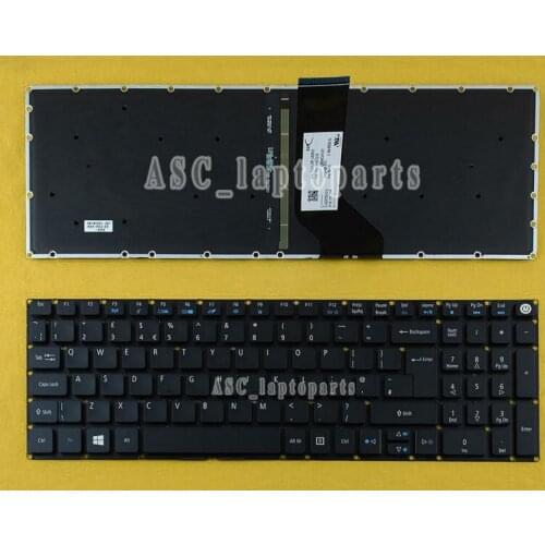 New UK English Keyboard For Acer Aspire V3-574G E5-573TG E5-722 E5-772 E5-772G Laptop Black Backlit