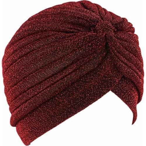 New Fashion Muslim Stretch Cross Twist Turban Hat Chemo Cap Women Beanies Caps Headwrap Solid Color Hair Accessories