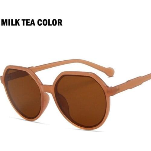 2021 New Fashion Sunglasses Personalized Round Rim Sunglasses Trendy Candy Big Rim Sunglasses Light and Comfortable Sunscreen