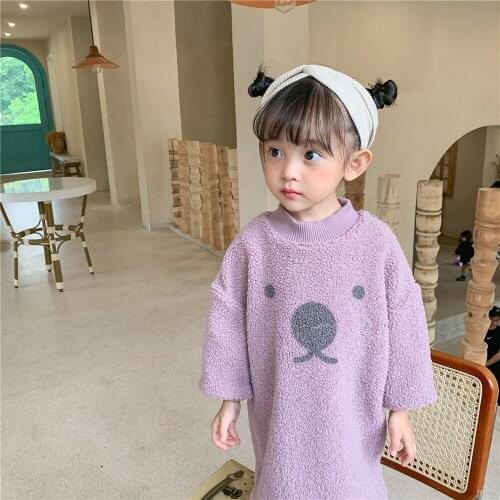 New 2021 Spring Childrens Sweater Girls Kint Long Sleeve Baby Warm Wool Tops for Kids Clothes