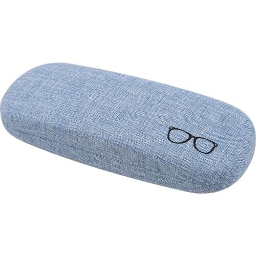 Glasses Eyewear Box Case Bags Metal Linen Display Solid Color Fashion Glasses Protective Organizer Portable