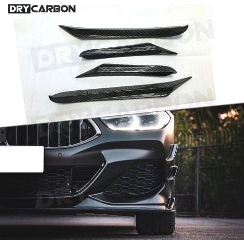 For BMW 8 Series 840i G14 G15 G16 2019+Dry Carbon Front Bumper Side Air Vent Splitter Spoiler Front Lip Splitter Fins Air trim