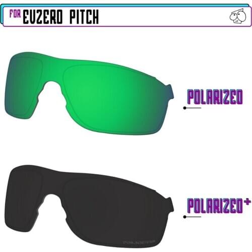 EZReplace Polarized Replacement Lenses for - Oakley EVZero Pitch Sunglasses - Black P Plus-Green P