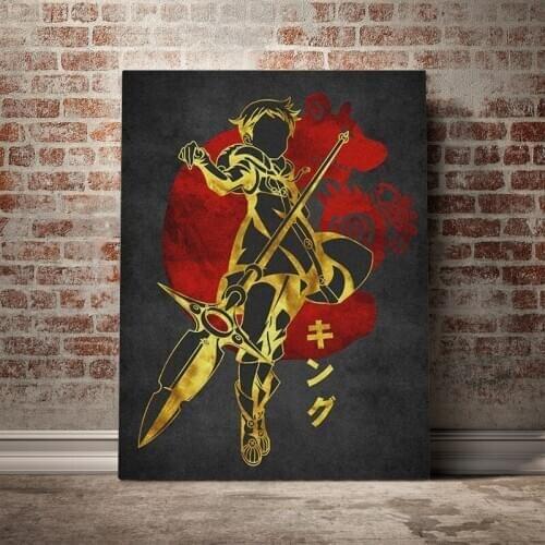 King Seven Deadly Sins Poster Canvas Wall Art Decoration prints for living Kid Children room Home bedroom decor painting