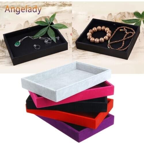 Stackable Jewelry Trays Inserts Velvet Catch All Jewelry Display Tray Case F3MD