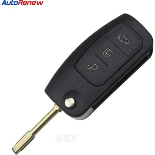 3 Button Remote auto Folding car Flip key Shell for Ford Fiesta Focus 3 transit s-max connect Kuga Escape Switchblade key blanks