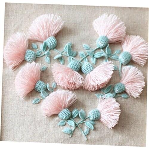 Handmade Embroidery Starter Kit with Pink Flower Pattern Including Embroidery Cloth, Threads and Needles for Beginners