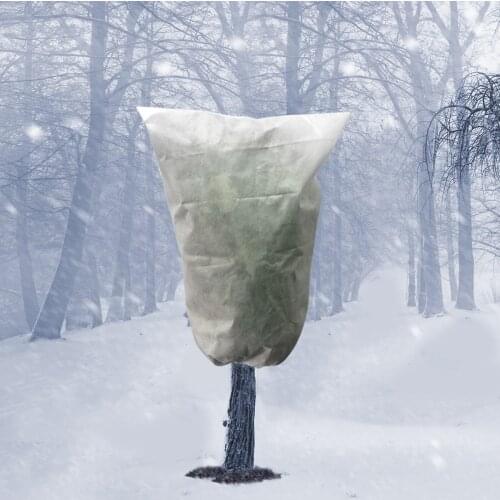 3 Sizes Plant Protection Bag Non-woven Fabric with Adjustable Drawstring Winter Cover Accessory