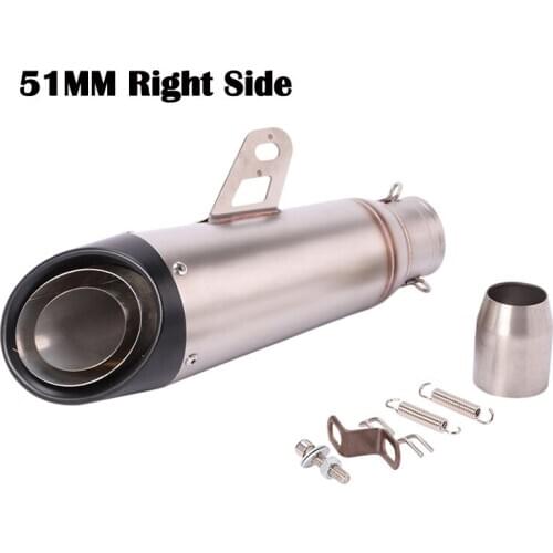 Universal Motorcycle Full Exhaust System Carbon Muffler Left and Right Exhaust Muffler Slip On For 696 797 821 fz6 bk400 bk600
