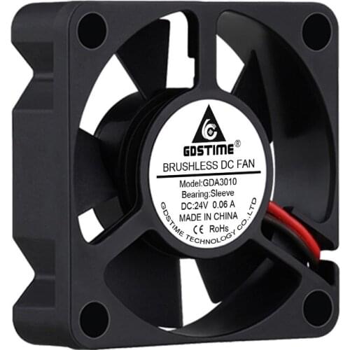 5PCS Gdstime 3CM 30mm x 10mm 24V 2Pin 2.54 DC High Power Exhaust Fan 30x30x10mm 3010
