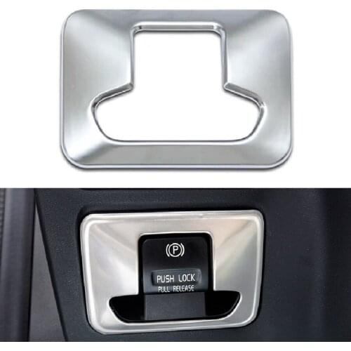 Wooeight Car-styling ABS Chrome Plated Electronic Handbrake Button Panel Trim Decals Cover Fit For Volvo XC60 V60 XC70 S60 S80