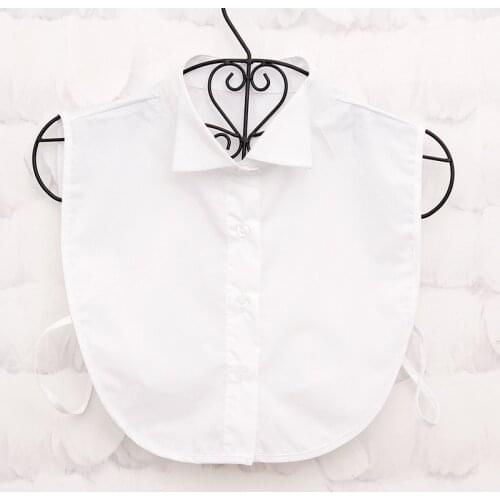 Ladies Adult Detachable Lapel Shirt Fake Collar Fashion Solid Color Lace False Blouse Neckwear Women Clothing Accessories
