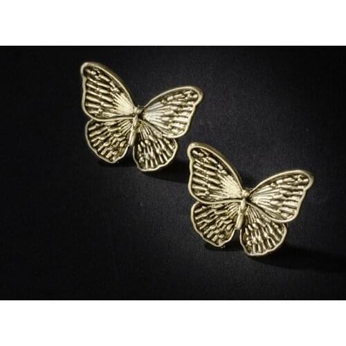 Vintage Statement-Earrings Women Girl Retro Butterfly Stud Earring Punk Hip-hop Earrings Jewelry For Party Engagement Gifts