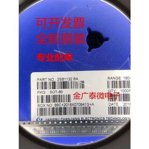 10/PCS 2SB1132 BA SMD transistor 2SB1132 B1132 BA screen printed SOT89 1A/32V
