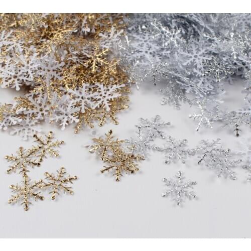 300 Pieces/Pack! Snowflakes Christmas Ornament Xmas Tree Hanging Decoration Holiday Garden Christmas Wedding Party Snowflake