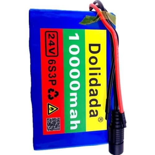 6s3p 24V10Ah 18650 Battery Lithium Battery 25.2v 10000mAh Electric Bicycle Moped /Electric/Li ion Battery Pack with pack BMS