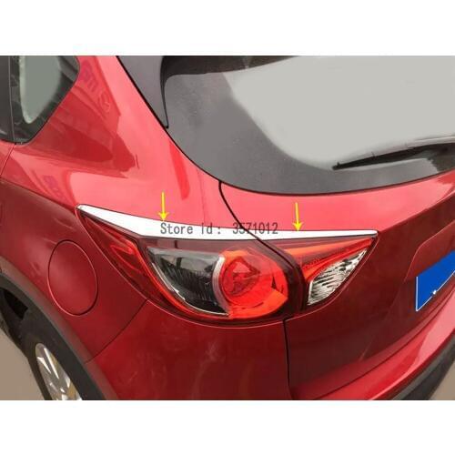 Car Stickers Rear Tail Light Lamp Detector Frame ABS Chrome Cover Trim Accessories 4pcs For Mazda CX-5 CX5 2013 2014 2015 2016