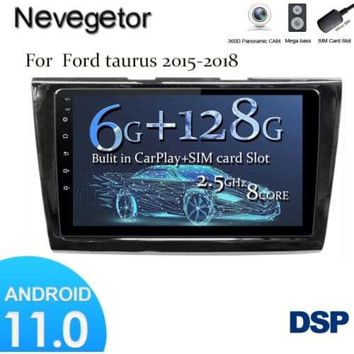 Android 11.0 4G Lte Car multimedia navigation GPS player For Ford Taurus 2015 2016 2017 2018 years IPS screen Radio