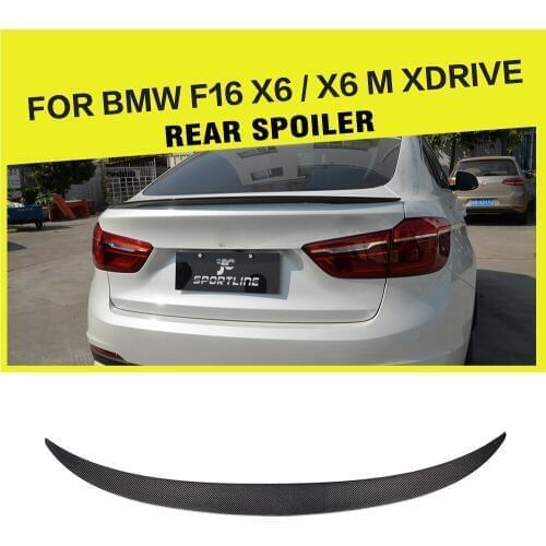 Car-Styling Carbon Fiber Racing Trunk Rear Spoiler Wing Lip for BMW F16 X6 / X6 M xDrive Series SUV 2015 2016