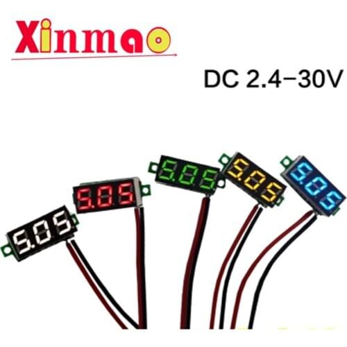 Mini Digital Voltmeter Voltage Tester Meter 0.28 Inch 2.5V-30V LED Screen Electronic Parts Accessories Digital Voltmeter