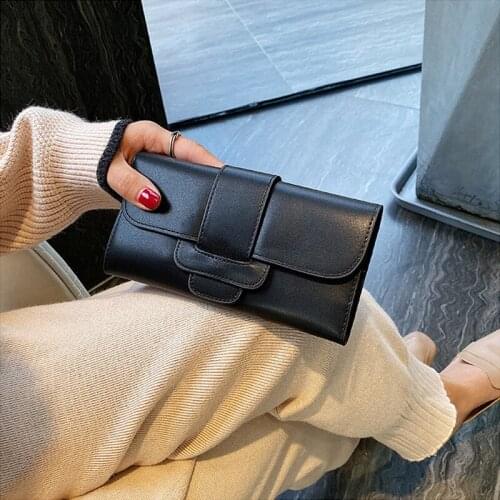Ladies Wallet Female Long Style Fashion Envelope Pouch For Women Simple Retro High Capacity Ladies Multifunction Coin Purse