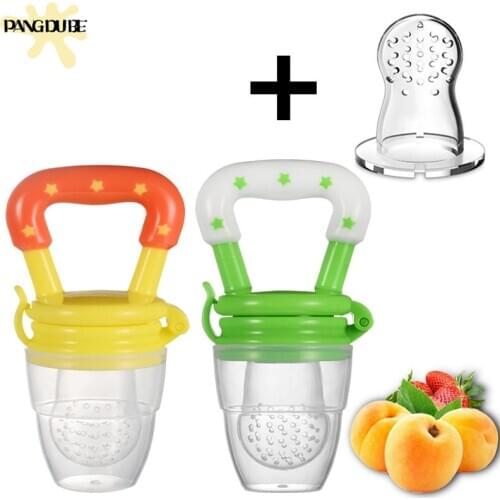 Baby Fruit Teether Baby Pacifiers Feeder Kids Fruit Feeder Nipples Feeding Safe Silicone Baby Supplies Nipple Teat Pacifier