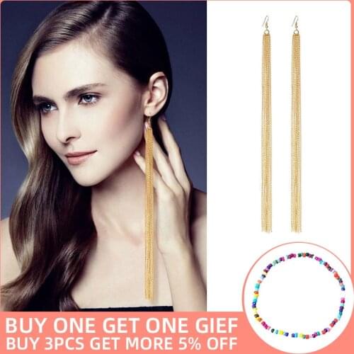 Tassel Long Earrings New Arrival Female Fashion Brand Jewelry bijoux/trendy Jewelry Exaggerated punk Dangle Earring