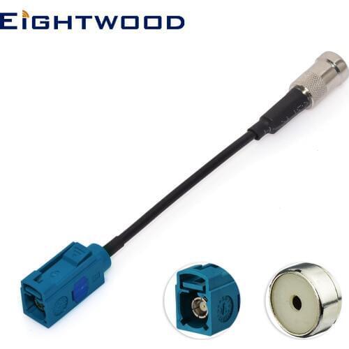 Eightwood Car Digital Radio Converter ISO Socket to Fakra Z Female RG174 Coaxial Cable 10cm for Auto DAB AM FM Antenna Adapter
