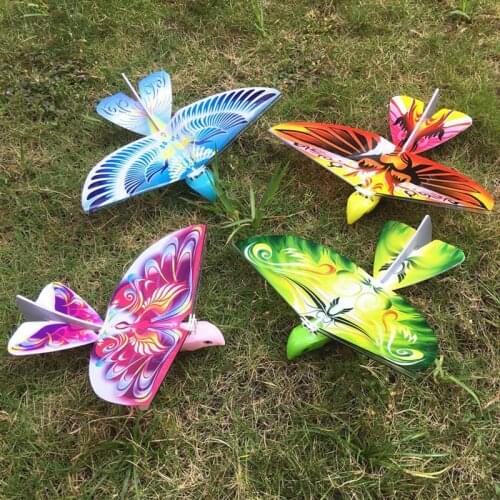 Electronic Drone Flying Birds Remote Control Electronic Bird Lightweight Durable Simulation Luminous Bird Toy for Kids Children